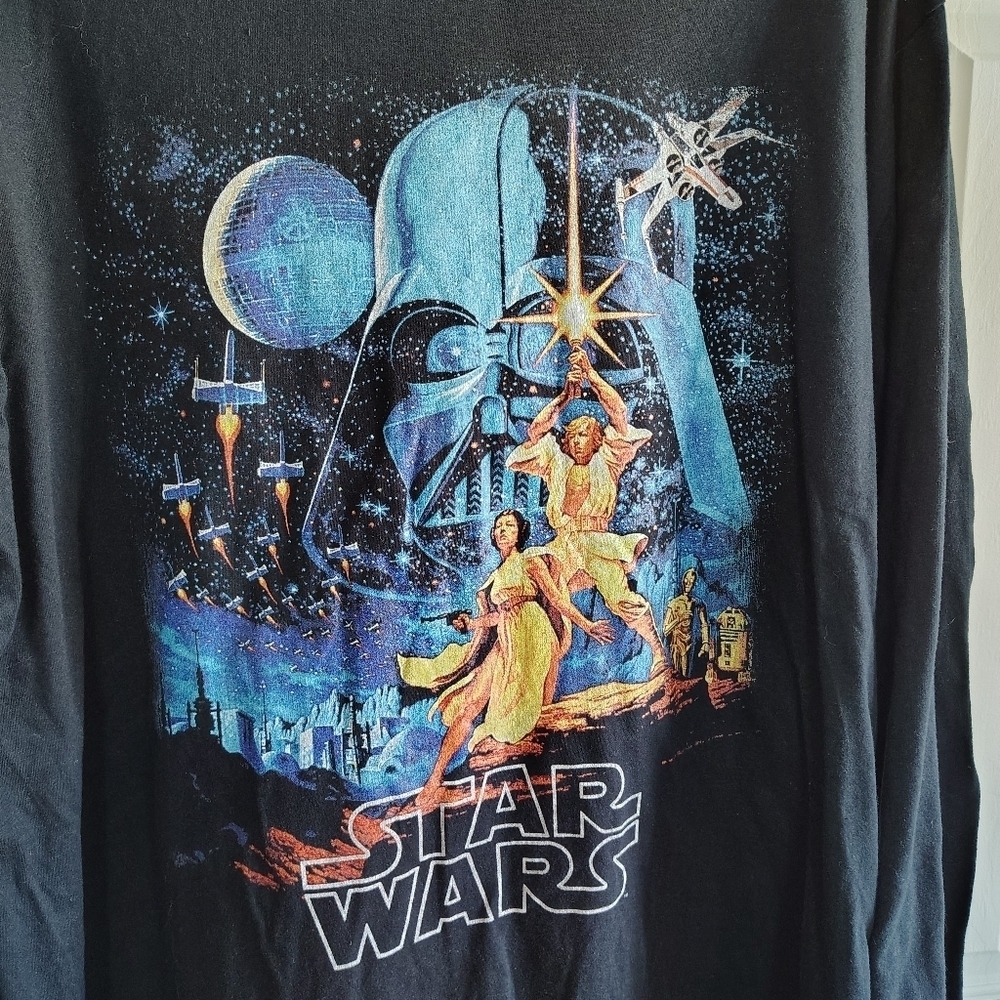 Port & Co. Vintage Star Wars Long Sleeve Black XL Shirt - Picture 3 of 8